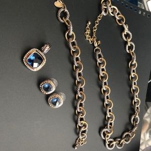 Prestige Jewelry 4 Piece Aquamarine Crystal Set